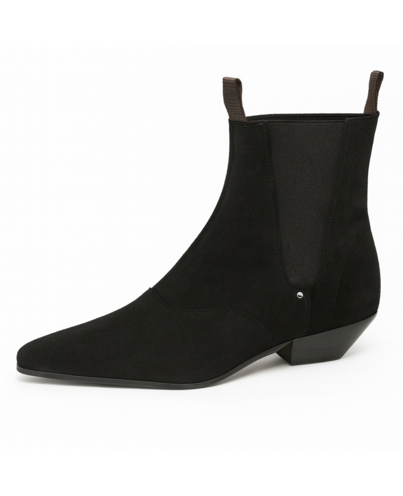 Stivaletti Nevermind in effetto camoscio nero.
