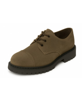Chaussure Rangers Nevermind Pure Line Nubuck Kaki – sobriété urbaine et élégance naturelle.
