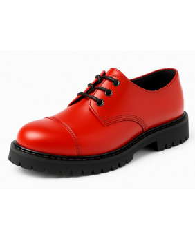 Chaussure Rangers Nevermind Pure Line Rouge – puissance, éclat et élégance urbaine.