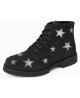 Black suede 6-eyelet rangers with silver stars Nevermind.