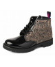 Rangers cuir noir et cuir texturé brun-gris Nevermind.