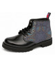 Rangers cuir noir et imprimé bleu bronze Nevermind.