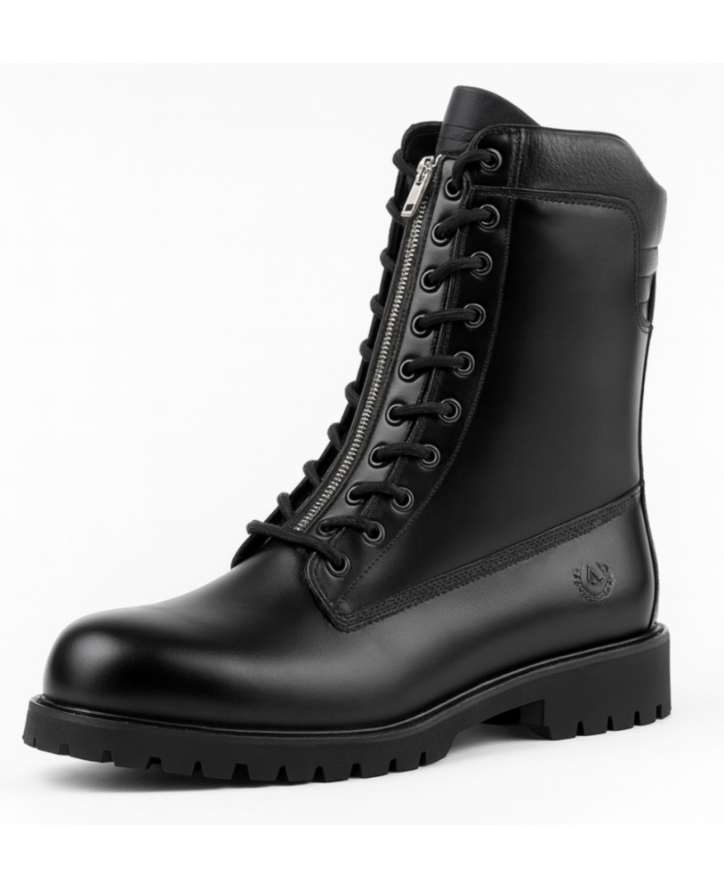 Rangers 10 eyelets black smooth leather with front zip Nevermind
