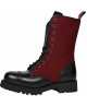 Rangers 10 eyelets black leather and red fabric