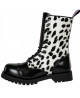 Rangers 10 œillets cuir noir et fourrure lynx Nevermind