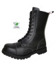 Rangers vegane Nevermind a 10 occhielli in pelle sintetica nera – robustezza e scelta etica.