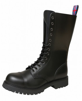 Rangers 14 œillets cuir noir, zip latéral et bout coqué en option