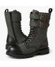 Rangers boot in green fabric and black leather.