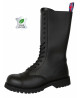 Rangers 14 œillets Nevermind en cuir vegan noir avec bout coqué et semelle massive – style alternatif éthique.
