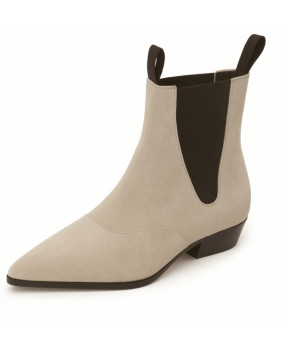 Chelsea boots in scamosciato sintetico beige Nevermind.