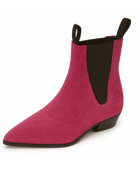 Botines Chelsea en ante sintético fucsia Nevermind.