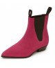 Chelsea boots in fuchsia suede fabric Nevermind.