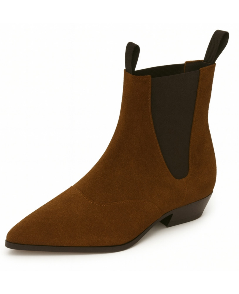 Chelsea boots in scamosciato sintetico marrone Nevermind.