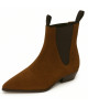Chelsea boots in brown suede fabric Nevermind.