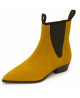 Chelsea boots en suédine jaune moutarde Nevermind.