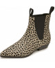 Chelsea boots en fourrure bovine imprimée léopard Nevermind.