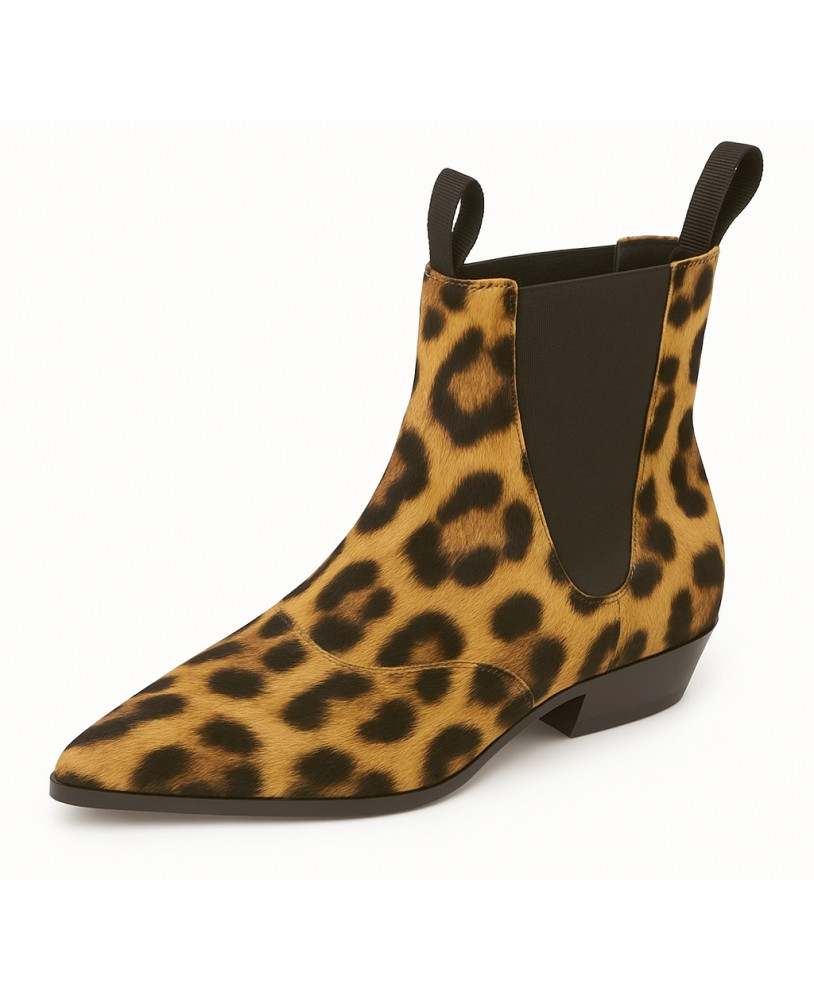 Chelsea Boots aus Rinderfell im Luchs-Look Nevermind.