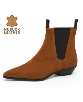 Botas Chelsea Nevermind en nubuck coñac.