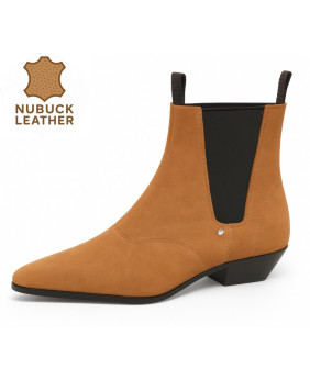 Chelsea Boots Nevermind aus Nubukleder in Camel.