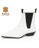 Nevermind Chelsea boots in immaculate white nubuck.