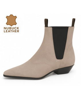 Chelsea boots Nevermind in nabuk beige chiaro.