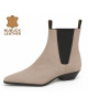 Nevermind Chelsea boots in light beige nubuck.