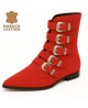copy of Black Leather Ankle Boots with Five Engraved Buckles Nevermind