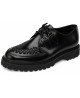 Scarpe Derby Nevermind in pelle nera intrecciata con suola carrarmata.
