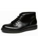 Botines altos Nevermind en cuero negro liso con cordones completos.