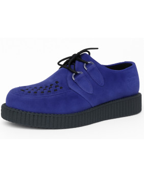 Creepers simple semelle en cuir suédé bleu électrique Nevermind – authenticité, audace et esprit alternatif.