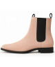 Nevermind – blush pink suede Chelsea boots – pointed toe vintage retro