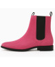 Nevermind – fuchsia suede Chelsea boots – pointed toe vintage retro