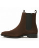 Nevermind – dark brown suede Chelsea boots – pointed toe academia preppy vintage retro