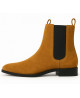 Nevermind – bottines Chelsea cuir suédé whisky pointues vintage rétro
