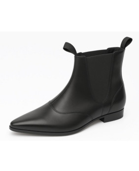 Bottines Chelsea en cuir aniline noir lisse Nevermind Midnight.