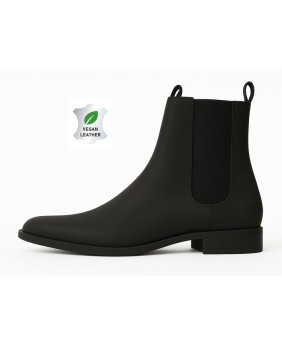 Nevermind – bottines Chelsea cuir végan noir pointues academia preppy vintage rétro
