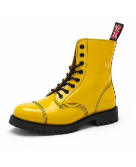 Rangers 08-eyelet yellow patent leather – pure punk rebellion reborn
