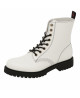 Rangers 08-eyelet white leather Nevermind, punk and gothic elegance