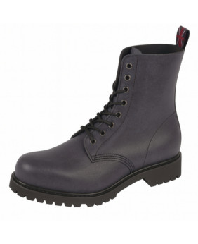 Rangers 08 œillets cuir gris Nevermind, style gothique industriel et rock urbain