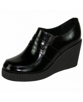 Chaussures gothiques Nevermind en cuir noir