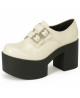 Zapatos plataforma marfil Nevermind, estilo años 70
