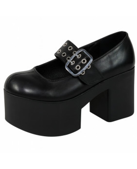 Mary Jane platform nere Nevermind, stile goth punk ’90