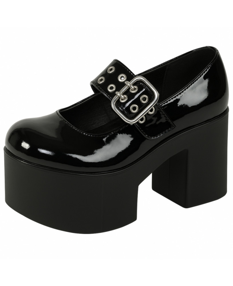 Mary Jane nere in vernice Nevermind, stile goth glam ’90