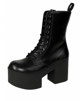 Nevermind black leather platform boots, 90s gothic punk style