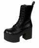 Nevermind black leather platform boots, 90s gothic punk style