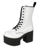 Botas plataforma cuero blanco Nevermind, estilo cyber punk chic