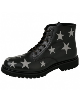 Rangers cuir noir à étoiles argentées Nevermind.