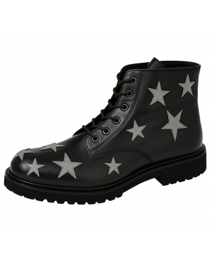 Rangers cuir noir à étoiles argentées Nevermind.