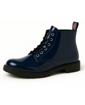 Navy Lackleder-Rangers, eleganter Punk-Stil von Nevermind.