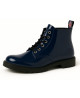 Navy patent leather rangers, refined punk spirit by Nevermind.